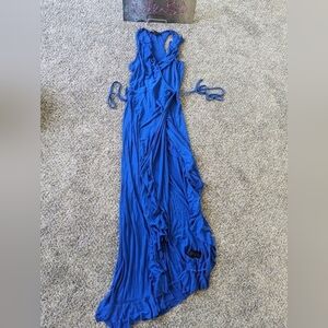 EUC Felicity & Coco Blue Ruffle High/Low Dress XS